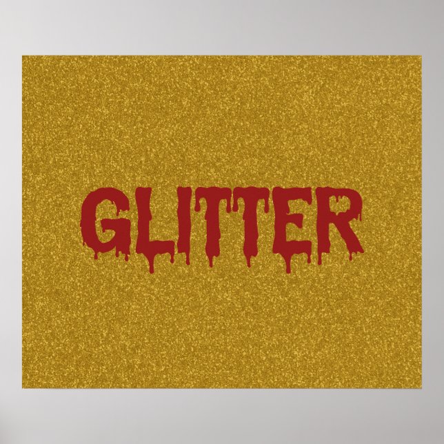 Glitter i Blood Typografie Poster (Framsidan)