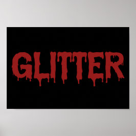Glitter i Blood Typografie Poster