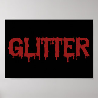 Glitter i Blood Typografie Poster
