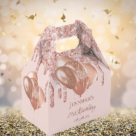  glitter i guld vid ro vid födelsedag presentaskar