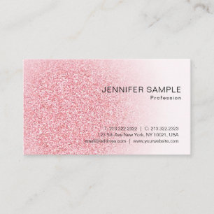 Glitter i Ro ser modern Elegant ut i Guld Visitkort