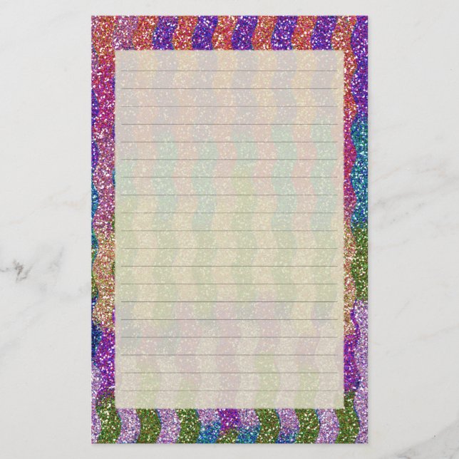 Glitter i vinkar brevpapper (Framsida)