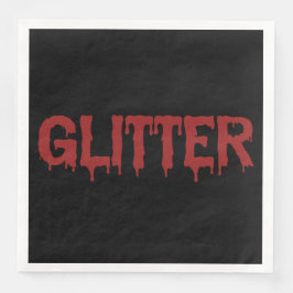 Glitter in Blood Typografie Pappersservett