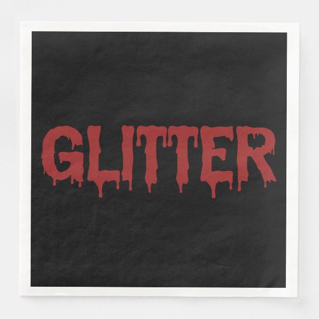 Glitter in Blood Typografie Pappersservett (Framsida)