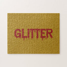 Glitter in Blood Typografie Pussel