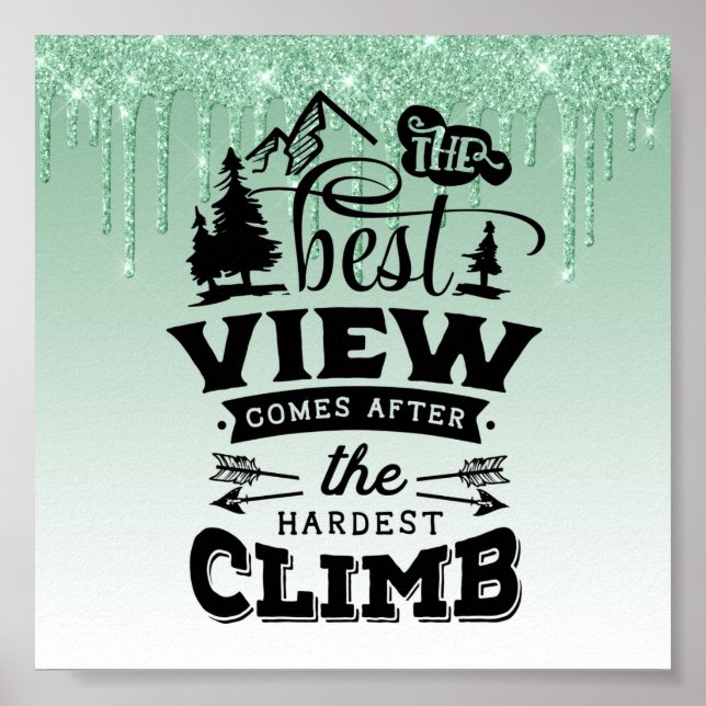 Glitter inspirationsoffert för grönt Poster (Framsidan)