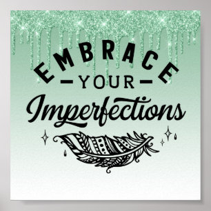Glitter inspirationsoffert för grönt Poster