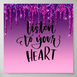 Glitter inspirationsoffert för lila Poster
