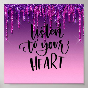 Glitter inspirationsoffert för lila Poster