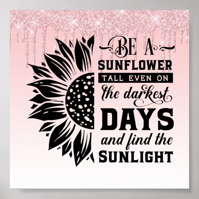 Glitter inspirationsoffert för rosa Poster (Framsidan)