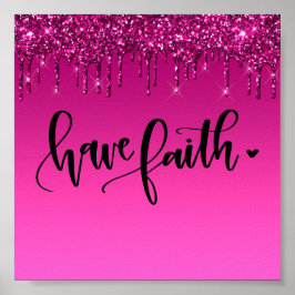 Glitter inspirationsoffert för rosa Poster