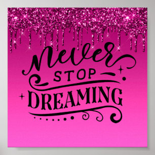 Glitter inspirationsoffert för rosa Poster