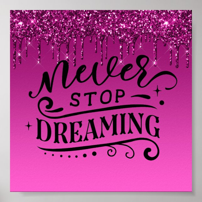Glitter inspirationsoffert för rosa Poster (Framsidan)