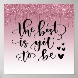 Glitter inspirationsoffert för rosa Poster