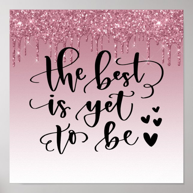 Glitter inspirationsoffert för rosa Poster (Framsidan)