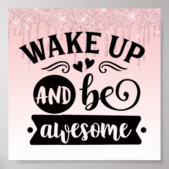 Glitter inspirationsoffert för rosa Poster (Framsidan)