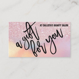 Glitter-intyg om gåva visitkort