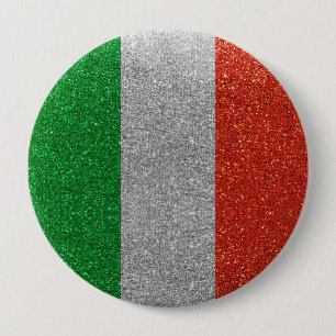 Glitter italienska Flagga Italien Milano Mode Blin Knapp