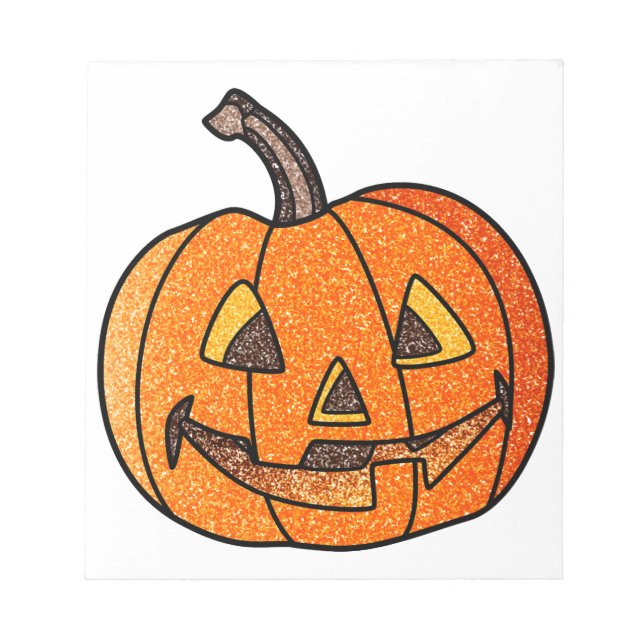 Glitter Jack O'Lantern Anteckningsblock (Framsida)