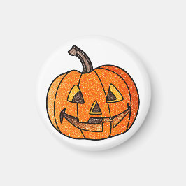 Glitter Jack O'Lantern Magnet