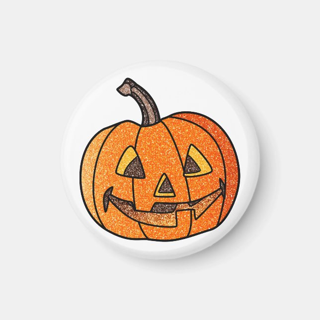 Glitter Jack O'Lantern Magnet (Framsidan)