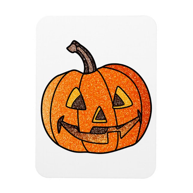 Glitter Jack O'Lantern Magnet (Vertikal)