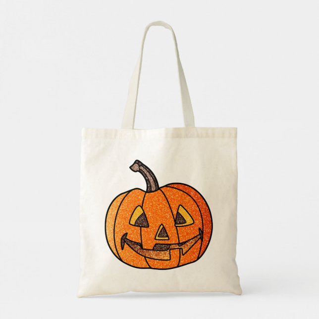 Glitter Jack O'Lantern Tygkasse (Baksida)