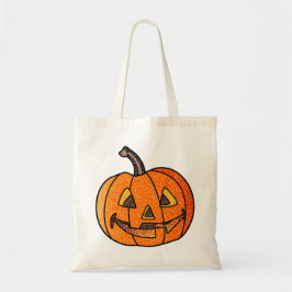 Glitter Jack O'Lantern Tygkasse