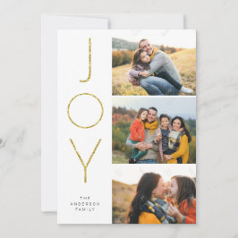 Glitter JOY 3 Staplad Pix Julkort