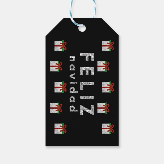 Glitter julgåva presentetikett (Framsidan)