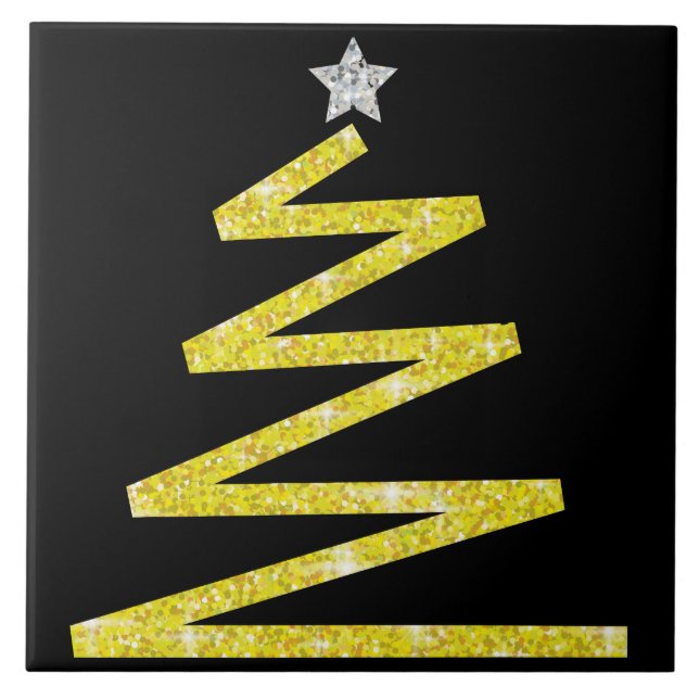Glitter Julgran Kakelplatta (Framsidan)