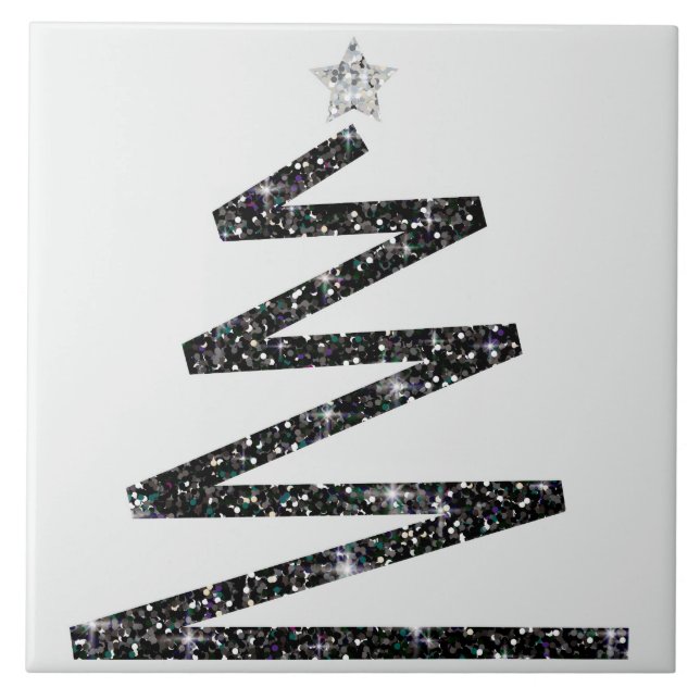 Glitter Julgran Kakelplatta (Framsidan)