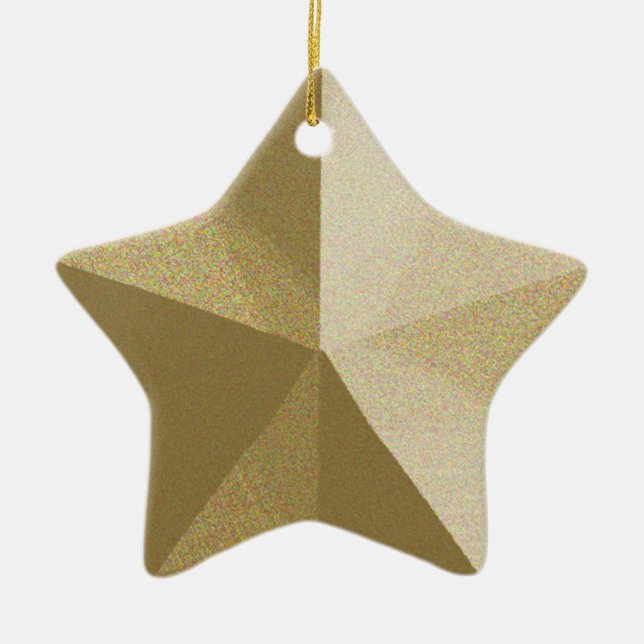 Glitter julklamall för prydnadsföremål för Guld St Julgransprydnad Keramik (Framsidan)