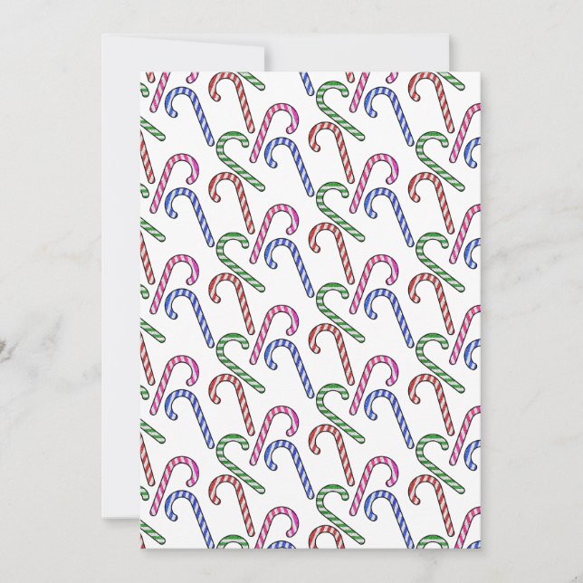 Glitter Karamellpinne Mönster Inbjudningar (Framsida)