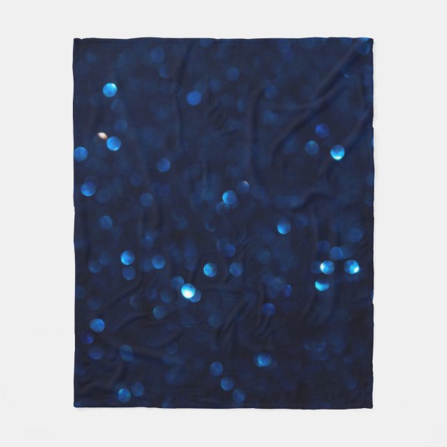 Glitter klassisk blå ljus fleecefilt (Framsidan)