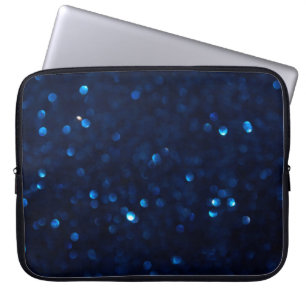 Glitter klassisk blå ljus laptop fodral
