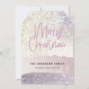 Glitter-klassskript god jul girly rosa