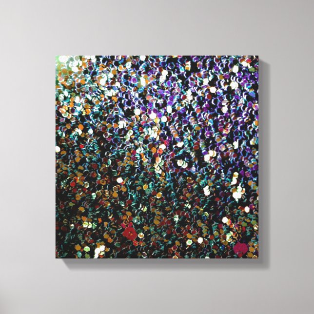 Glitter komet och stjärnor canvastryck (Framsida)