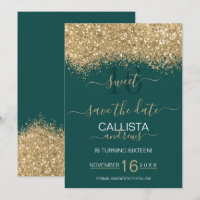 Glitter Konfetti, modernt lyxiskt Guld Grönt 16