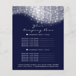 Glitter Konfetti-priser Silver Grått Whit Blue Nav Flygblad