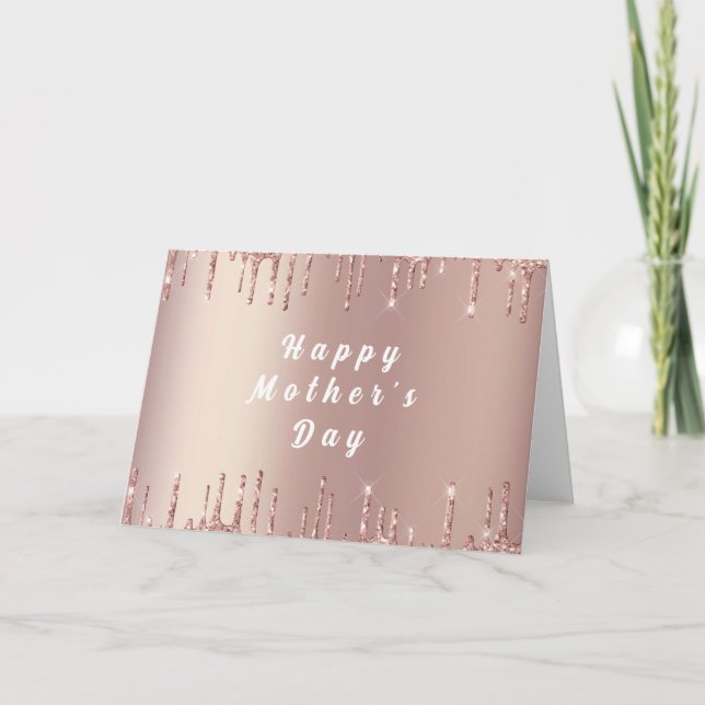  Glitter-kortet ro Guld i Mors dag Kort (Framsida)