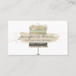 Glitter kräm Blommigt Cake Bakery Dessert Visitkort