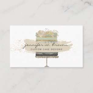 Glitter kräm Blommigt Cake Bakery Dessert Visitkort