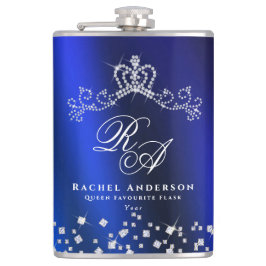 Glitter Krona Monogram Blue Fickplunta