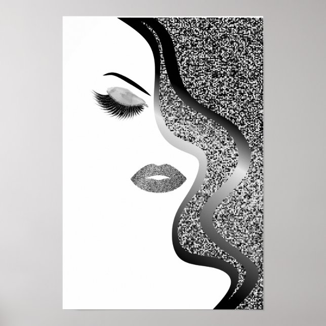 Glitter kvinna poster (Framsidan)