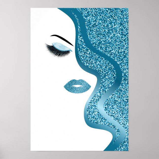 Glitter kvinna poster (Framsidan)