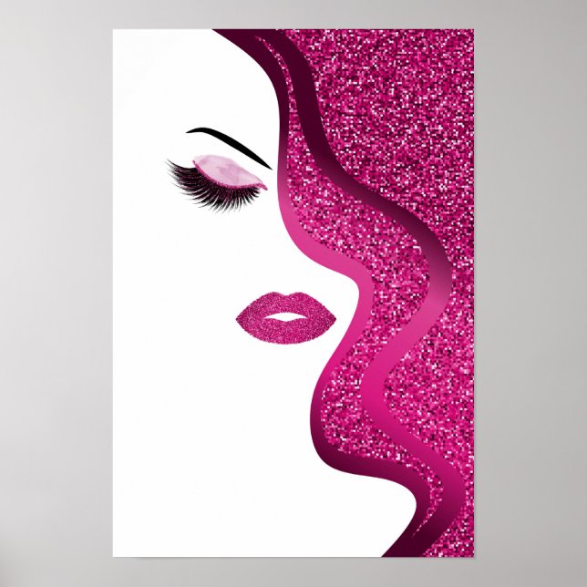 Glitter kvinna poster (Framsidan)