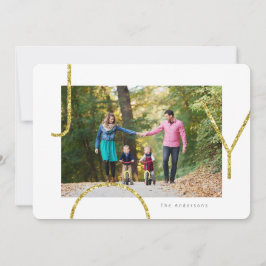 Glitter Lekfull GLÄDJE Foto Julkort