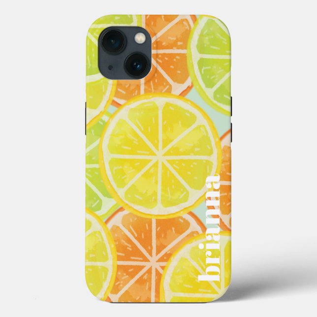 Glitter Lemon Case-Mate iPhone-fodral (Baksida)
