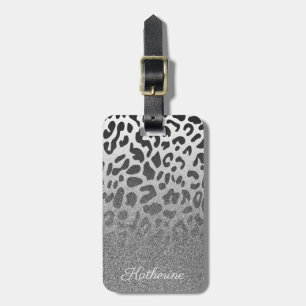 Glitter Leopard Bagagebricka